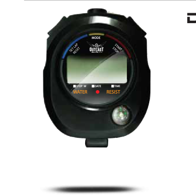 Outcast Digital Stop Watch (Black)