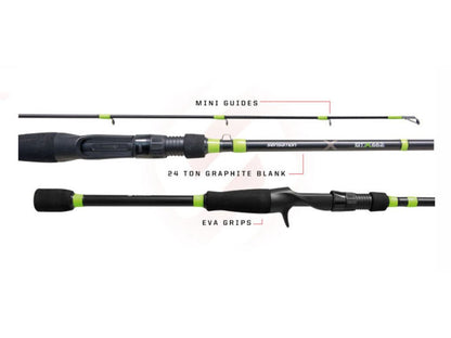 Bass Rod Sensation GTX 7FT MH Chartreuse Casting - Western Accessories
