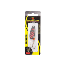 Inline Spinner Sensation- Bass Fury Black Red Dot