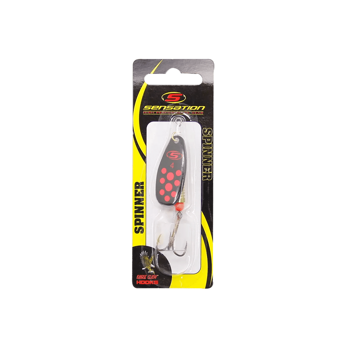 Inline Spinner Sensation - Bass Fury Black Red Dot - Western Accessories