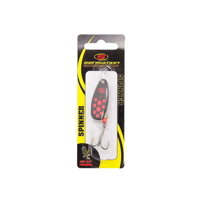 Inline Spinner Sensation - Bass Fury Black Red Dot - Western Accessories