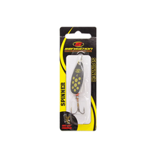 Inline Spinner Sensation- Bass Fury Black Yellow Dot
